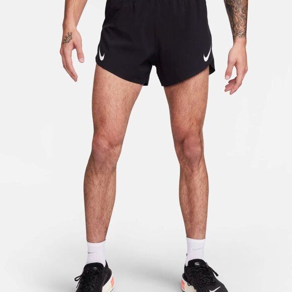 $90 NIKE AEROSWIFT ADV 4" BRIEF-LINED RUNNING RACING SHORTS FN3352-010 BLACK S - Picture 3 of 7